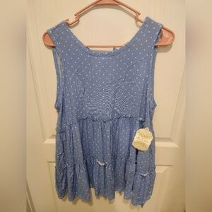 Womens Altar'd State size medium sleeveless ruffled blouse